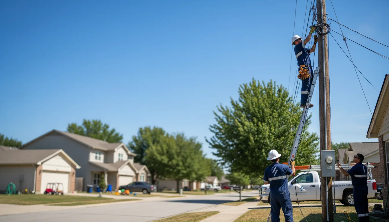 Residential electrician providing installation services in Chillicothe, TX